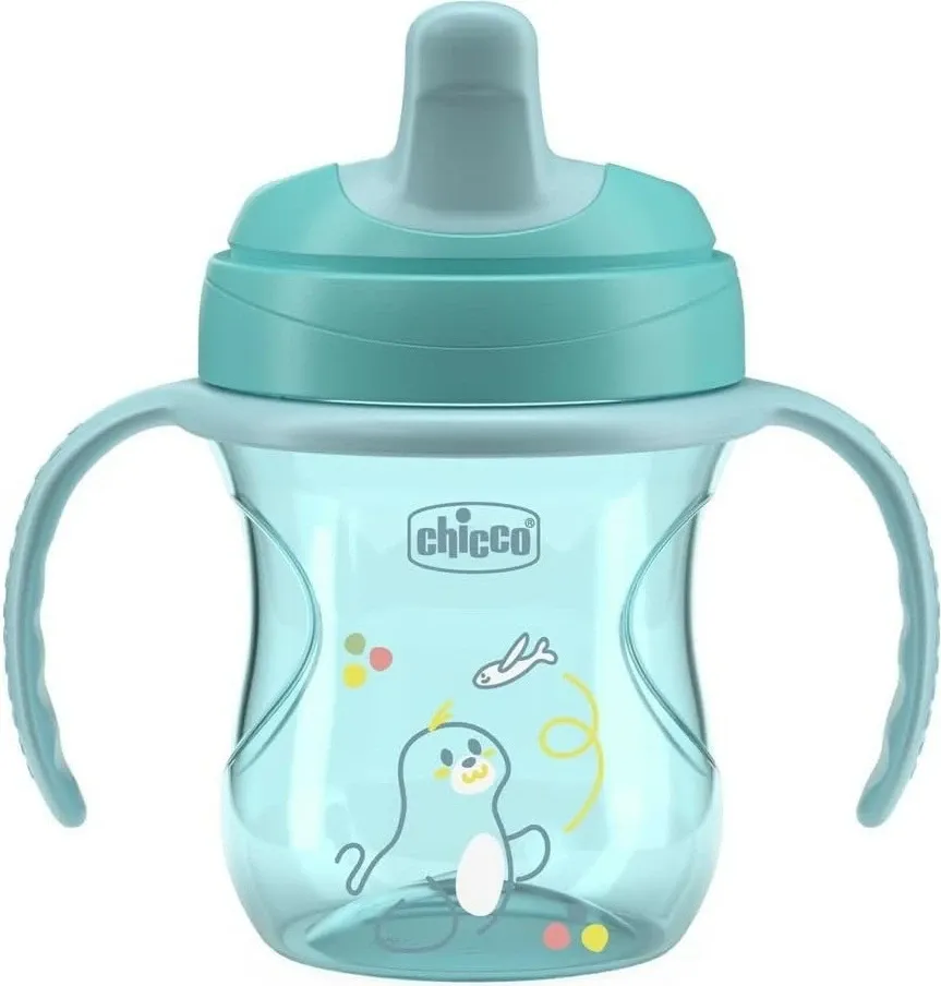 Shishe për pije jo-rrjedhëse Chicco, 6m+, 200ml - 1