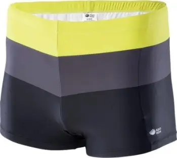 Boxer rrobalarëse AquaWave STRIPE, për meshkuj, të zinj me të verdhë