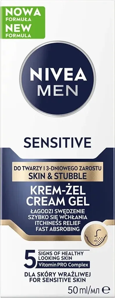 Krem-gel për fytyrë dhe mjekër 3-ditore Nivea Men, 50ml - 1