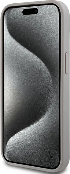 Mbështjellës DKNY Mono Stripe & Metal Logo për iPhone 15 Plus / 14 Plus, Bezhe - 5