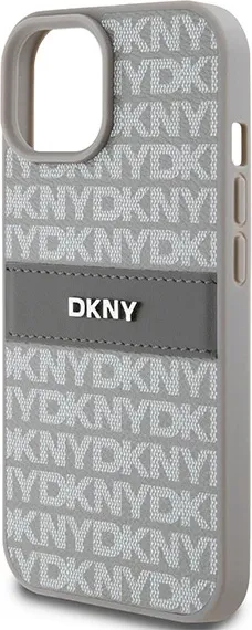 Mbështjellës DKNY Mono Stripe & Metal Logo për iPhone 15 Plus / 14 Plus, Bezhe - 6