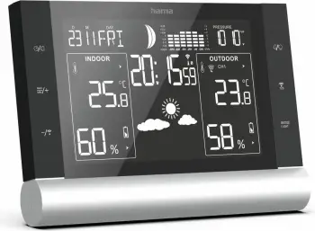Stacion moti Hama Black Line Plus, digjital, me ekran VA, i zi