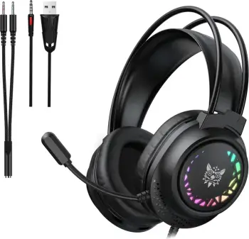 Kufje gaming ONIKUMA X92, me mikrofon, RGB, USB + 3.5mm, driver 50mm, të zeza