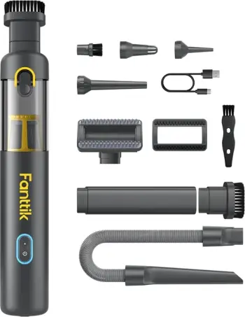 Fshesë me vakum pa kabllo për veturë, Fanttik V8 Apex, 19 kPa 45 AW 120 W, USB-C, gri, set me aksesorë