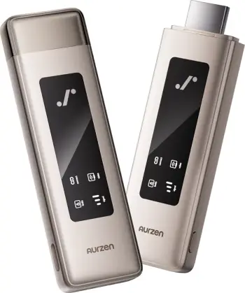 Adapter HDMI pa tela Aurzen CastPlay AU-PJ001CS-USGD0, 1080p@60Hz, 4K decode, 30 m, 2.4/5 GHz, gri