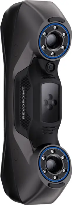 Skaner 3D Revopoint MetroY, saktësi volumetrike 0.02 mm + 0.04 mm×L, deri 1.5M pika/s, Wi‑Fi 6 dhe USB‑C, set me aksesorë