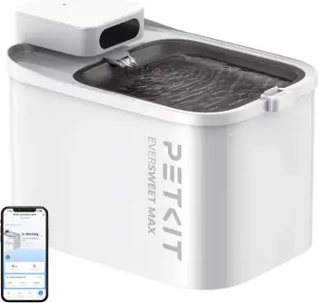 Pijeuese inteligjente për kafshë, Petkit Eversweet Max, 3 L, bateri 5000 mAh, filtër me karbon aktiv, kontroll me Bluetooth