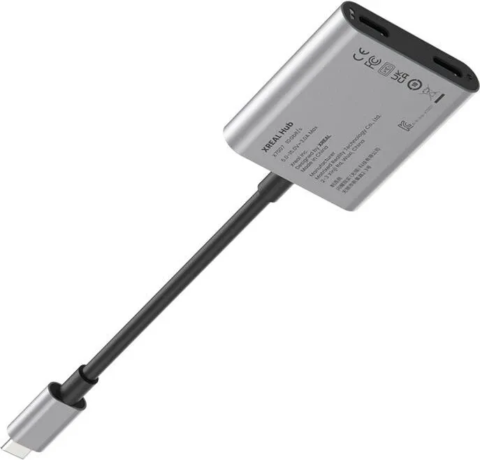 Adapter karikimi HUB, XREAL X7007, 45W, 120Hz, argjendtë - 1