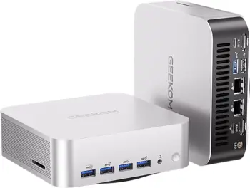 Kompjuter mini PC GEEKOM A9 MAX, AMD Ryzen AI 9 HX 370, 32GB DDR5, 1TB Gen4 NVMe SSD, Windows 11 Pro, argjend