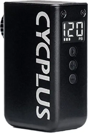 Pompë elektrike mini për biçikletë Cycplus AS2 Pro 120 PSI, USB-C, 420 mAh, e zezë, set 8 copë