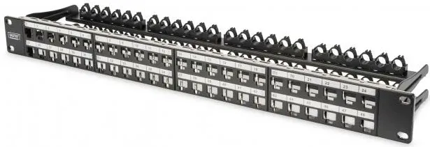 Patch panel rrjeti Digitus DN-91424, 48 porta, 1U, i zi - 1