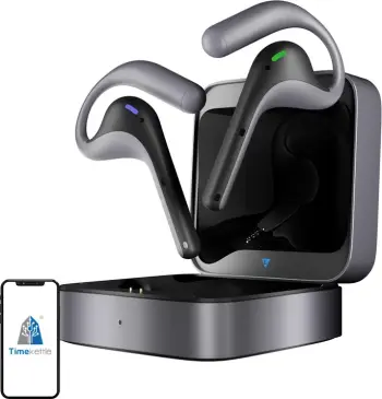 Kufje Timekettle W4 Pro, përkthim në kohë reale (thirrje/meeting/multimedia), 43 gjuhë/96 aksente, offline 13 çifte, me kuti karikimi, zi