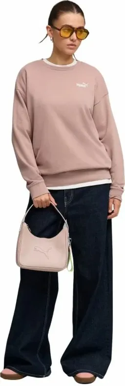 Duks për femra Puma ESS Small No. 11 Logo Relaxed Crew, rozë - 5