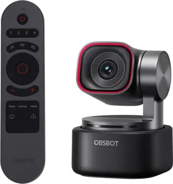 Webcam OBSBOT Tiny 3 4K, AI Tracking 2.0, gimbal 2-aksësh, me Smart Remote 2 (Remote Combo), e zezë