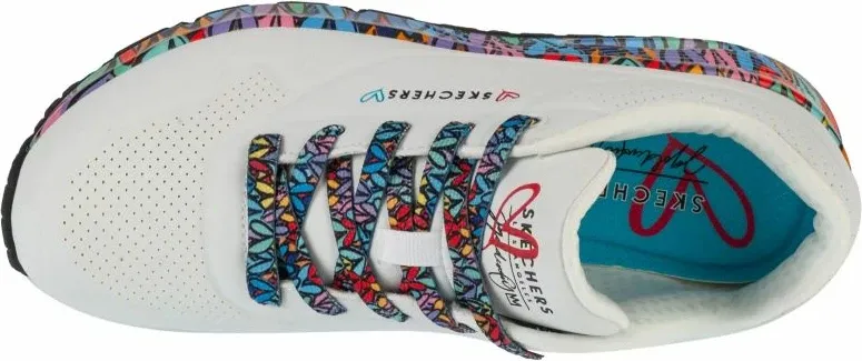 Atlete Skechers Uno Ravaged Love 177918-WMLT, të bardha - 3