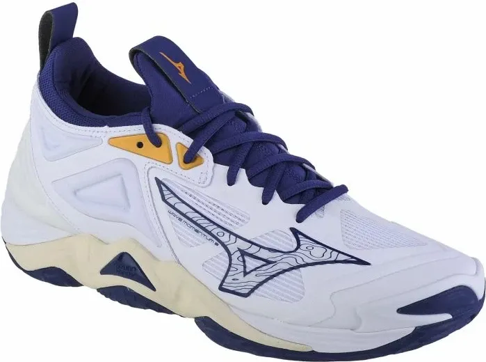 Atlete për meshkuj Mizuno Wave Momentum 3, të bardhë me blu deti - 1