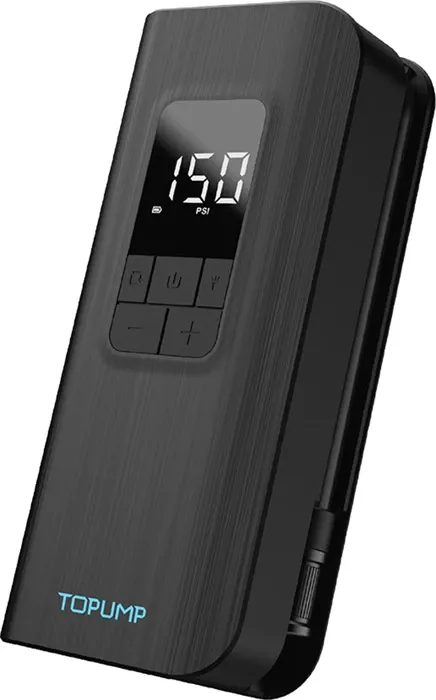 Pompë elektrike portative Cycplus A12 150 PSI, bateri 2×2000 mAh, USB-C, ekran LED, auto-ndalje, 5 mode, e zezë, set 5 copë - 2