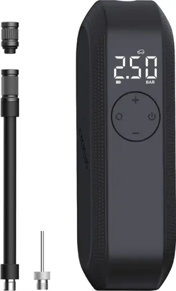 Pompë elektrike portative Cycplus A14, 150 PSI, 2000 mAh, USB-C, auto stop, e zezë, set 7 copë