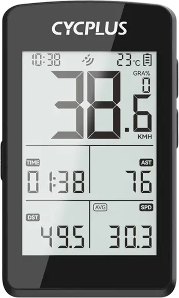 Kompjuter për biçikletë Cycplus M3, ekran 2.8\", GPS, BLE 5.0/ANT+, bateri 1500 mAh, IPX6, zi, set