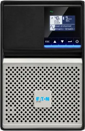 UPS Eaton 5P 850i G2 5P850IG2 me ekran LCD, kohë rezervë 9–23 min