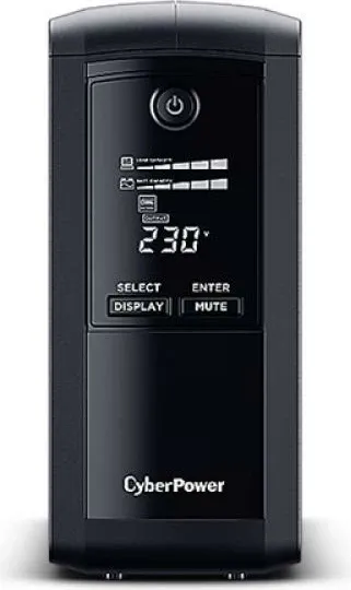 UPS, CyberPower, ValuePro VP1000ELCD, 1000VA LCD AVR USB Schuko, e zezë - 3
