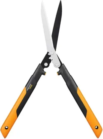 Gërshërë për gardh Fiskars PowerGear X HSX92 (1023631), teh çeliku me veshje PTFE, dorezë alumini, portokalli/zi