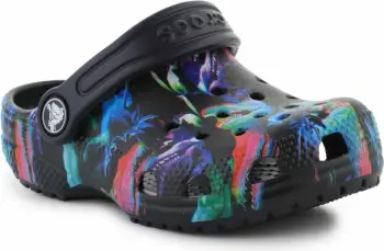 Atlete për fëmijë Crocs Classic Dino Clog Jr, të zezë