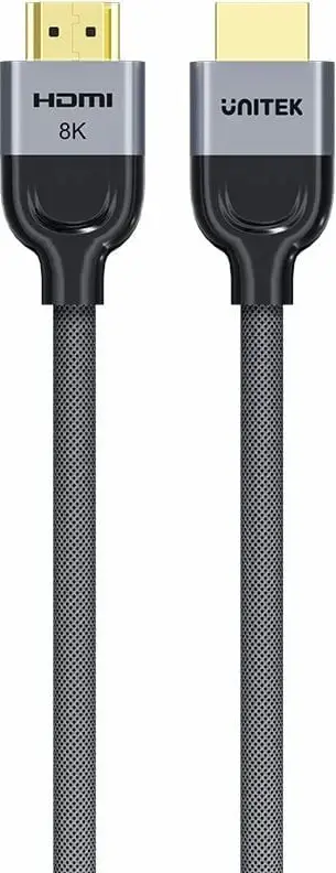 Kabllo HDMI Unitek 8K LUX 2.1, 10 metra, zezë-gri