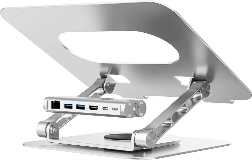 Podstavec laptop Unitek me hub USB-C HDMI 4K, gri - 2
