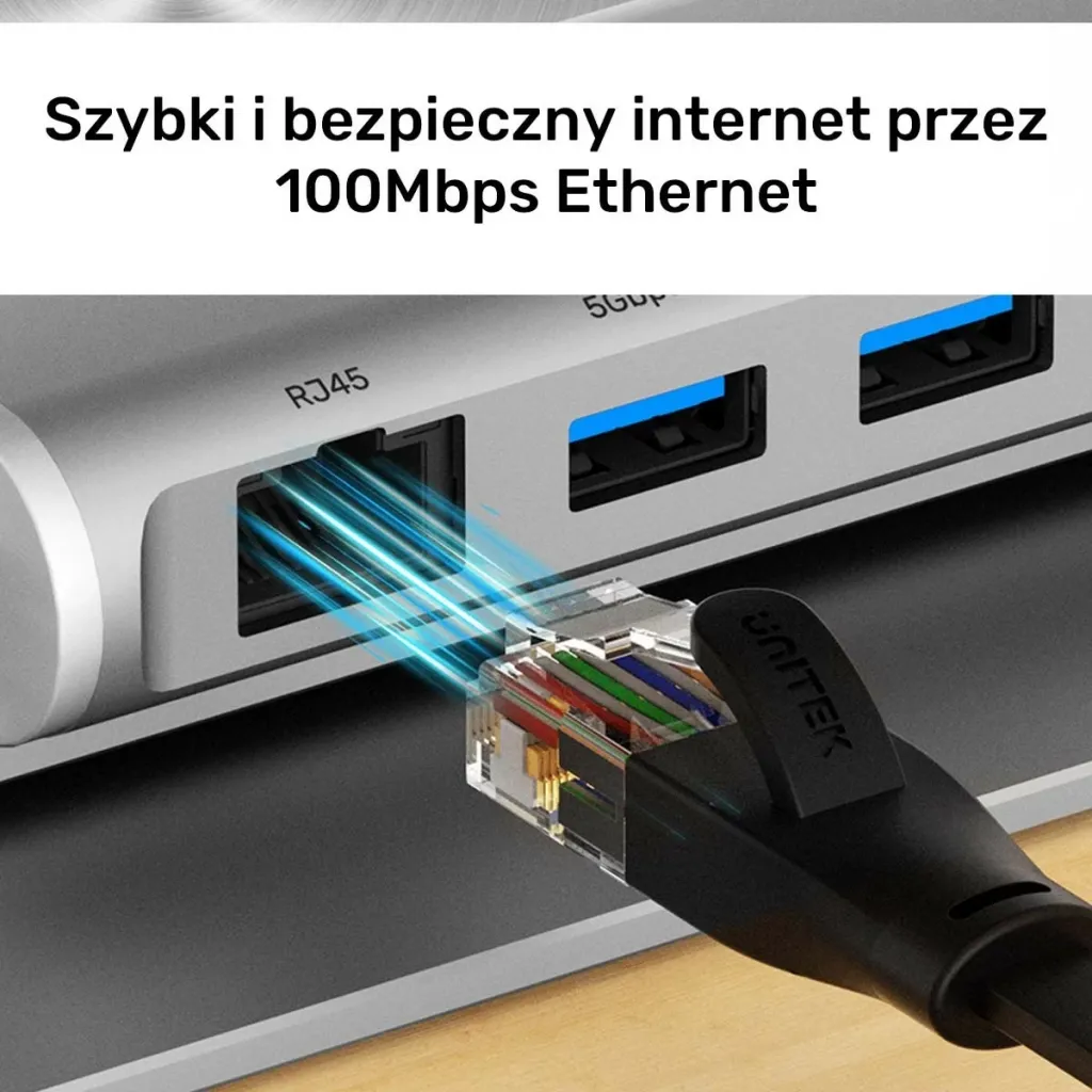 Podstavec laptop Unitek me hub USB-C HDMI 4K, gri - 7