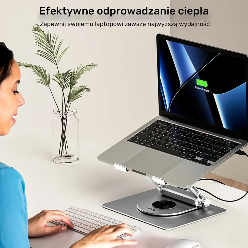 Podstavec laptop Unitek me hub USB-C HDMI 4K, gri - 10