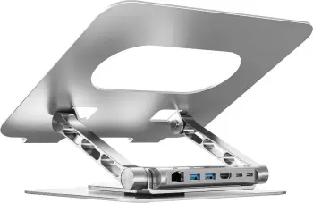 Podstavec laptop Unitek me hub USB-C HDMI 4K, gri