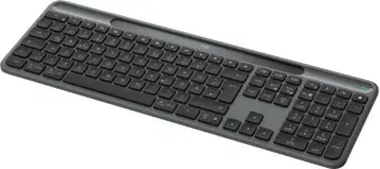 tastierë wireless Logitech Signature Slim Solar+ K980 920-013757, Bluetooth, full-size me numpad, e zezë