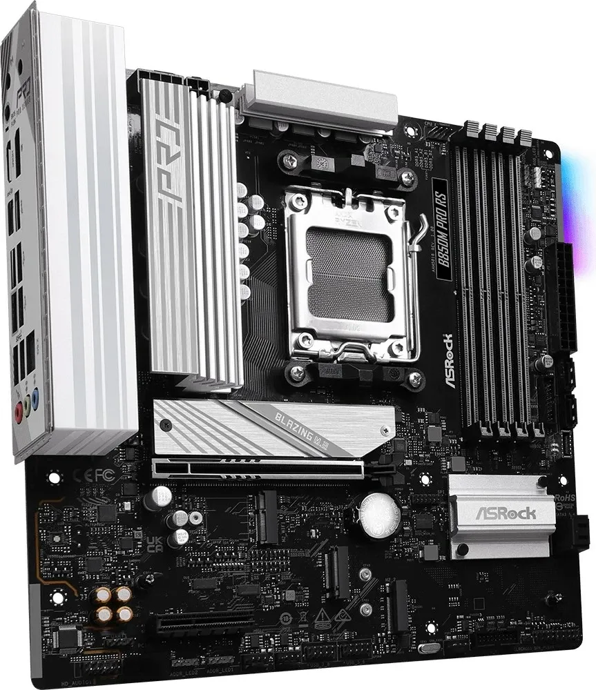 Pllakë amë Asrock B850M Pro RS, Socket AM5, micro ATX, E zezë - 3