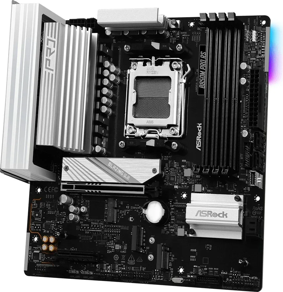Pllakë amë Asrock B850M Pro RS, Socket AM5, micro ATX, E zezë - 4