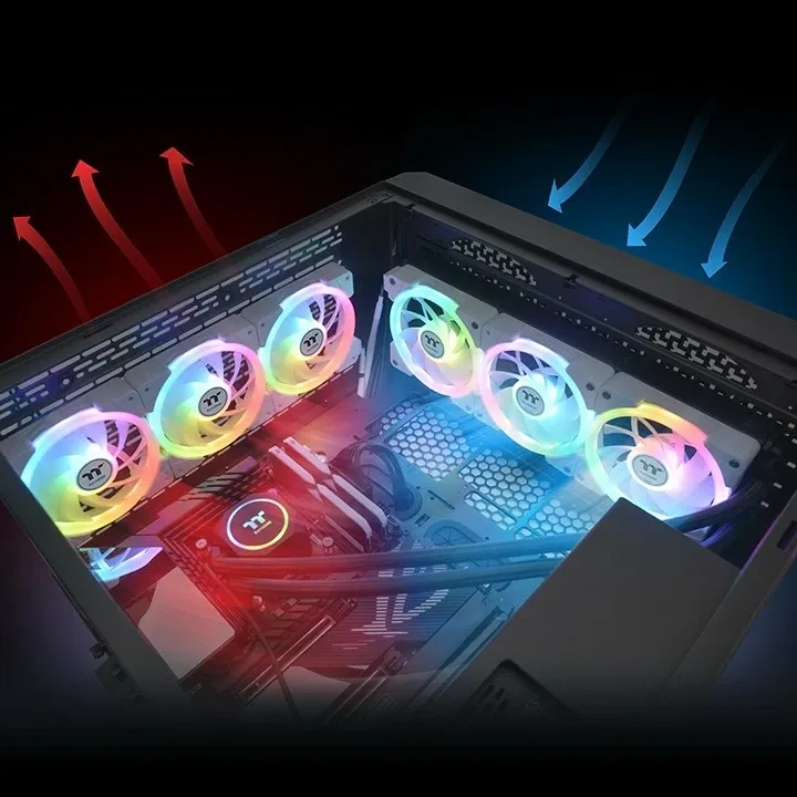 Ventilatorë Thermaltake SWAFAN EX12 ARGB, 12 cm, 3 copë, Bardhë - 6
