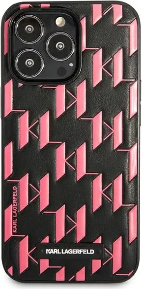 Mbështjellës Karl Lagerfeld Monogram Plaque për iPhone 13 Pro/13, 6.1", Rozë - 3