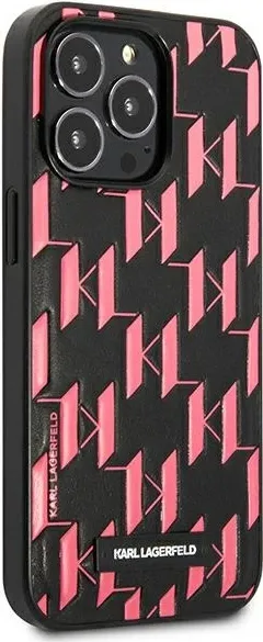 Mbështjellës Karl Lagerfeld Monogram Plaque për iPhone 13 Pro/13, 6.1", Rozë - 4