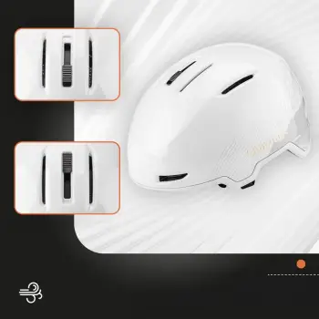 Helmetë ski/snowboard Qunature 10130003001, madhësi L (58-61 cm), PC+EPS, ventilim i rregullueshëm, jastëkë për veshë të heqshëm, mbajtës për syze, e bardhë