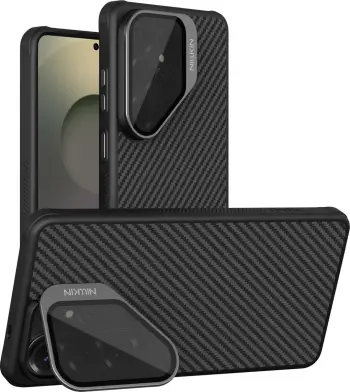 Mbështjellës Nillkin CarboProp Magnetic për Samsung Galaxy S26 Ultra, MagSafe, me mbulesë kamere dhe stand, i zi