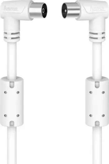 Kabel antene Hama 90DB, 1.5m, këndor, i bardhë