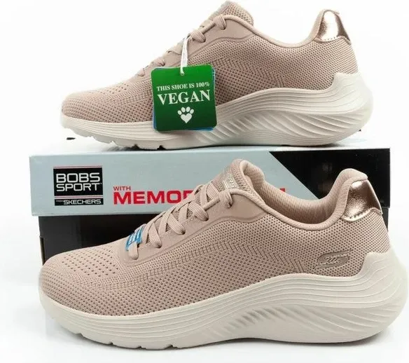 Atlete femra Skechers Bobs Squad Waves, bezhë - 10
