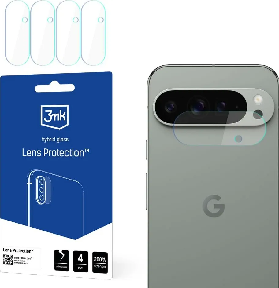 Xham hibrid për kamerë 3mk Protection për Google Pixel 9, set 4 copë - 1