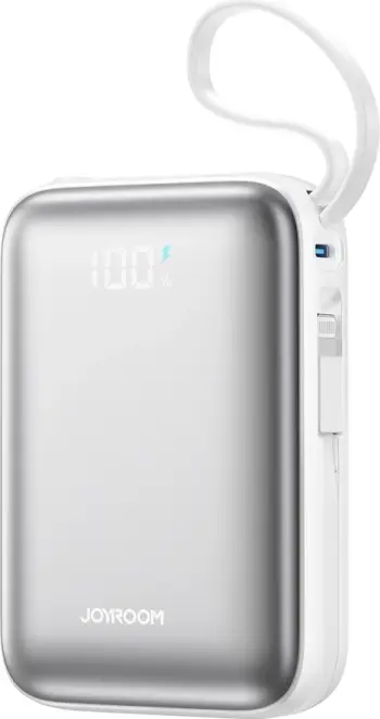 Powerbank Joyroom JR-PBF29 20000mAh 22.5W me kabllo të integrume USB-C + Lightning, i bardhë, në kuti