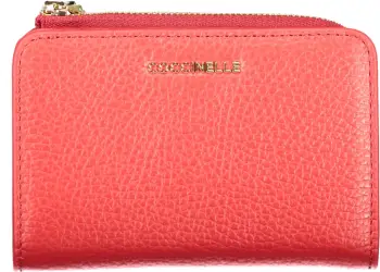 Portofol femra COCCINELLE Metallic Soft, kuqe