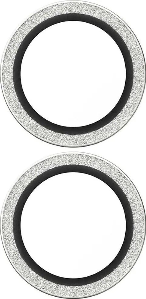 Mbështjellës lente PanzerGlass Hoops Glitter për iPhone 17/16/16 Plus, argjendtë - 4