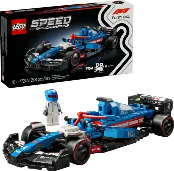 Set LEGO Speed Champions Visa Cash App RB VCARB 01, 248 pjesë, me minifigurë, Blu
