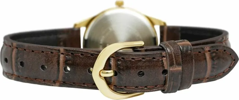Orë dore femra Casio LTP-V005GL-7BUDF, kafe/ari, me kuti - 5