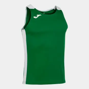 Fanellë sportive pa mëngë për meshkuj Joma Record II, e bardhë me jeshil