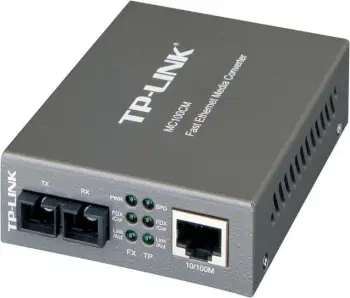 Konvertues media, TP-Link, MC100CM, Fast Ethernet 100Mbps, 1 port RJ45 dhe ndërfaqe fibër SC